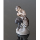 Faun (satyr, Pan) with Owl, Royal Copenhagen figurine no. 2107