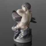 Faun (satyr, Pan) with Crow, Royal Copenhagen figurine No. 2113