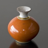 Orange Craquele Vase 10cm, Royal Copnehagen Nr. 212-2353