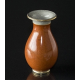 Orange crackled vase, 15cm, Royal Copnehagen No. 212-2526
