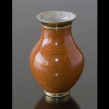 Orange krakkeleret vase 11cm, Royal Copenhagen nr. 212-2736