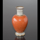 Orange craquele Vase, 18cm, Royal Copnehagen Nr. 212-3032