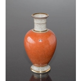 Vase orange, krakeleret 18cm, Royal Copenhagen nr. 212-3032