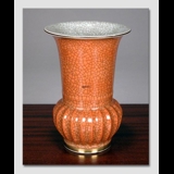 Orange Craquele Vase 15cm, Royal Copenhagen Nr. 212-3148