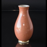 Orange crackled vase, 24cm, Royal Copnehagen No. 212-3473