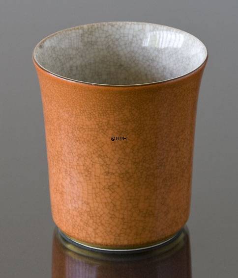Orange skål, krakeleret, 10cm, Royal Copenhagen nr. 212-3613