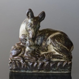 Deer with Fawn, Motherly love, Royal Copenhagen stoneware figurine no. 21239