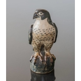 Large Stoneware bird figurine, hawk, Royal Copenhagen stoneware figurine no. 21407