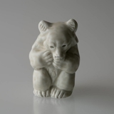 HVID Isbjørneunge, stentøjsfigur, Royal Copenhegan nr. 21435