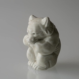WHITE Polar Bear Cub, Royal Copenhagen stoneware figurine no. 21435