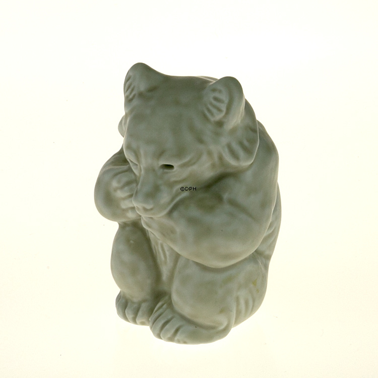 HVID Isbjørneunge, stentøjsfigur, Royal Copenhegan nr. 21435