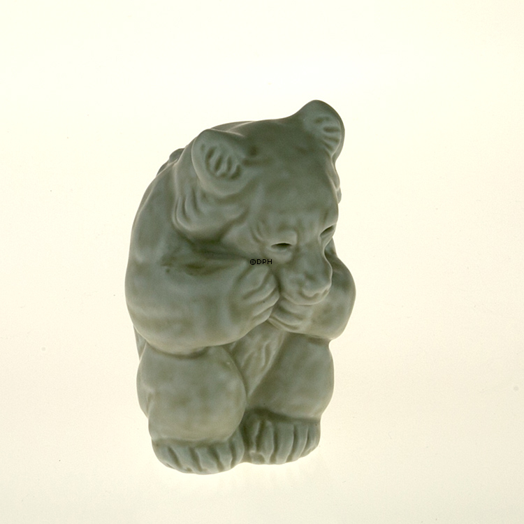 HVID Isbjørneunge, stentøjsfigur, Royal Copenhegan nr. 21435