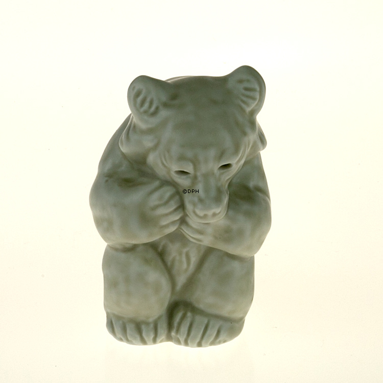 HVID Isbjørneunge, stentøjsfigur, Royal Copenhegan nr. 21435