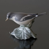 Flycatcher sitting in leaves, Royal Copenhagen bird figurine No. 2144