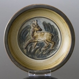 Schüssel mit Damwild, Royal Copenhagen Steingut Nr. 21443