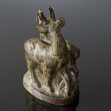 Pair of Deer, Royal Copenhagen Stoneware figurine no. 21449