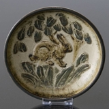 Stentøjsskål med hare, Royal Copenhagen nr. 21573