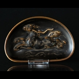 Dish with horse, Royal Copenhagen stoneware no. 21665