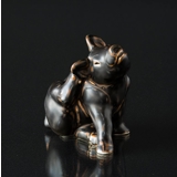Sitting pig, Royal Copenhagen stoneware figurine no. 21670
