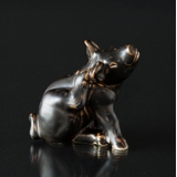 Sitzendes Schwein, Royal Copenhagen Steingut Figur Nr. 21670