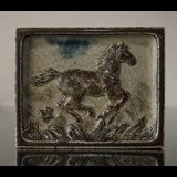 Relief with galloping horse, Royal Copenhagen stoneware