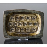 Square stoneware dish with patterns, Royal Copenhagen No. 21871