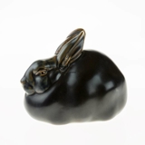 Rabbit lying down resting, Royal Copenhagen Stoneware figurine No. 22695