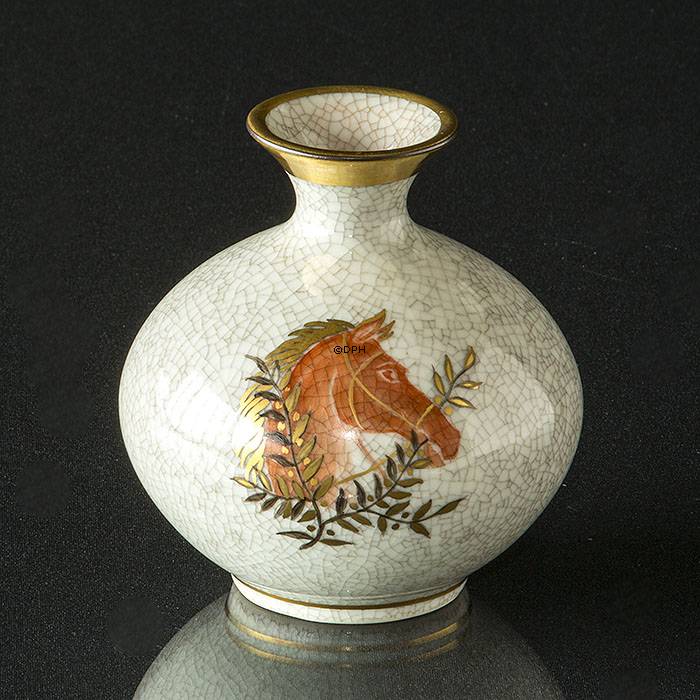 Vase med hestehoved, krakeleret 10cm, Royal Copenhagen nr. 227-2353