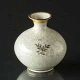 Orange crackled vase with horse head 10cm, Royal Copnehagen No. 212-2353