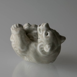 White Stoneware Polar Bear cub figurine, Royal Copenhagen no. 22745