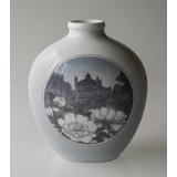 Vase (30cm) med landskab, Royal Copenhagen nr. 2371-2535 Art Nouveau (1923-1934)