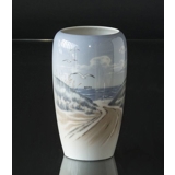 Vase mit Landschaft an der Nordseeküste, Royal Copenhagen Nr. 2442-237