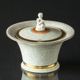 Deckelschale craqueliert, 13 cm, Royal Copenhagen Nr. 259-2500