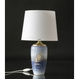 Rund cylinderformet lampeskærm 22 cm i højden, off white hørstof