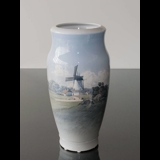 Vase with Landscape and Windmill, Royal Copenhagen No. 2634-131