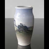 Vase mit Landschaft mit Windmühle, Royal Copenhagen Nr. 2634-2040