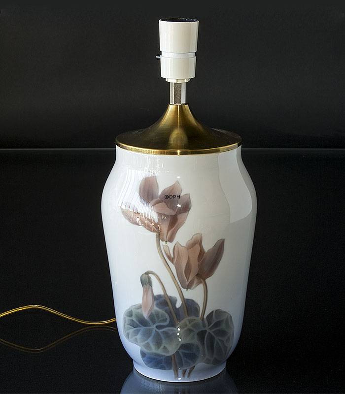 Lampe med blomst, Royal Copenhagen nr. 2635-1217 (uden skærm)