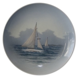 Plate with two sailboats, Royal Copenhagen No. 2711-1125