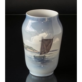 Vase with seascape, Royal Copenhagen No. 2771-1217