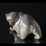 Gående brun bjørn, Royal Copenhagen figur nr. 2841