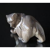 Brown Bear, walking while looking to the side, Royal Copenhagen figurine No. 2841