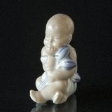 Baby mit Blumen, Frühling, Royal Copenhagen Figur Nr. 2856