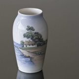 Vase with Beach and small cottage, Royal Copenhagen no. 2887-88-A