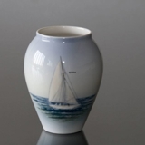 Vase with seascape, Royal Copenhagen no. 2897-271