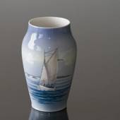 Vase med marine motiv, Royal Copenhagen