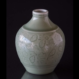 Green Art Nouveau Vase, Royal Copenhagen no. 2902