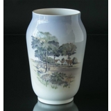 Vase med bus og landskab, Royal Copenhagen nr. 2914-1217