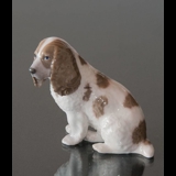 Cocker spaniel sitting down, Royal Copenhagen dog figurine No. 3116