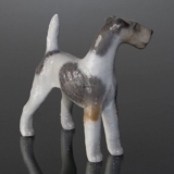 Ruhåret terrier 12cm, Royal Copenhagen hunde figur nr. 3165