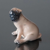 Boxer Welpe sitzt, Royal Copenhagen Hund Figur Nr. 3169